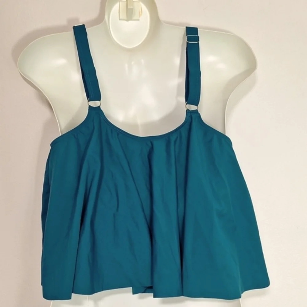 Bloomchic Swim Bikini Top Teal Green